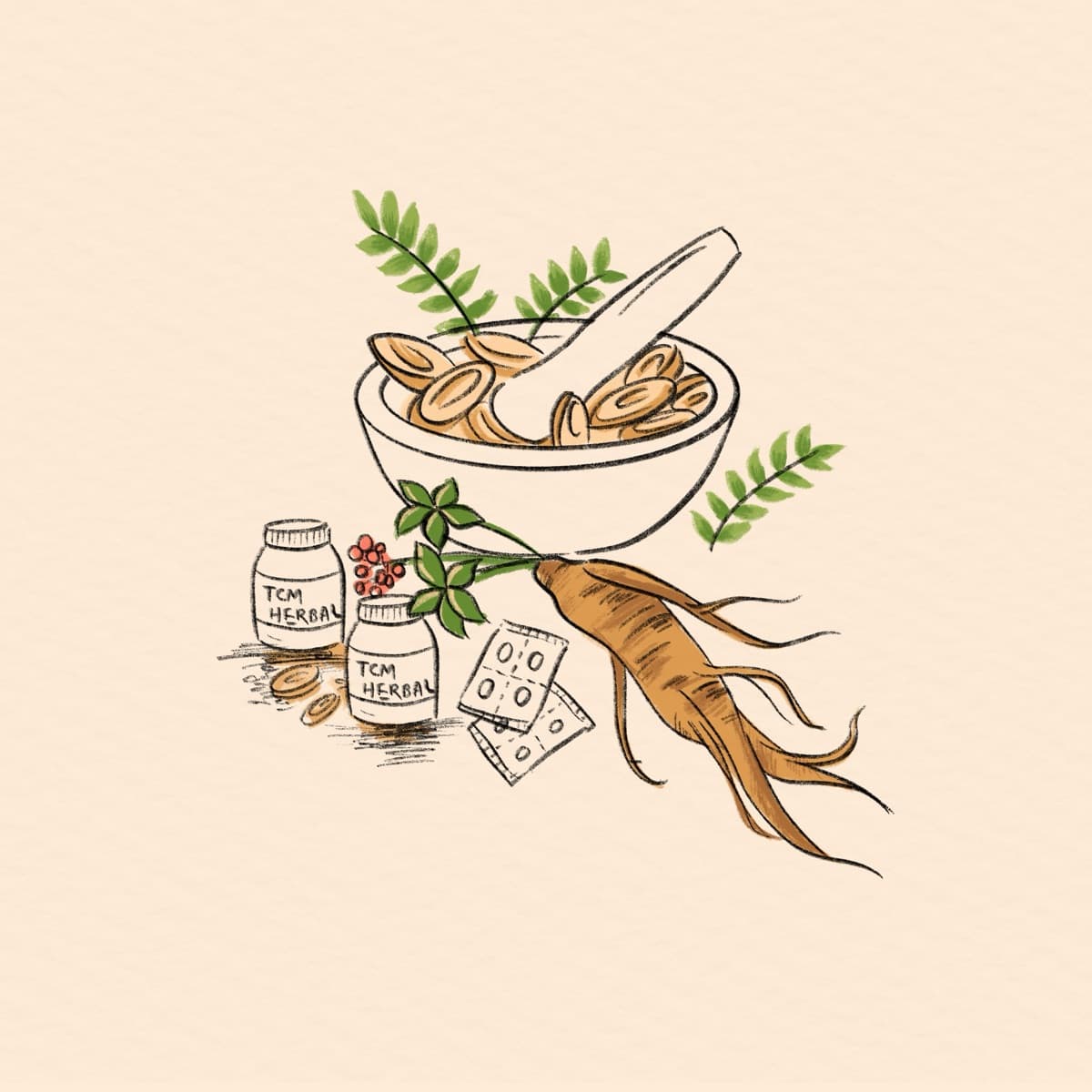 Chinese Herbs at Chenming TCM Clinic, Bangkok Chinatown near Hua Lamphong MRT